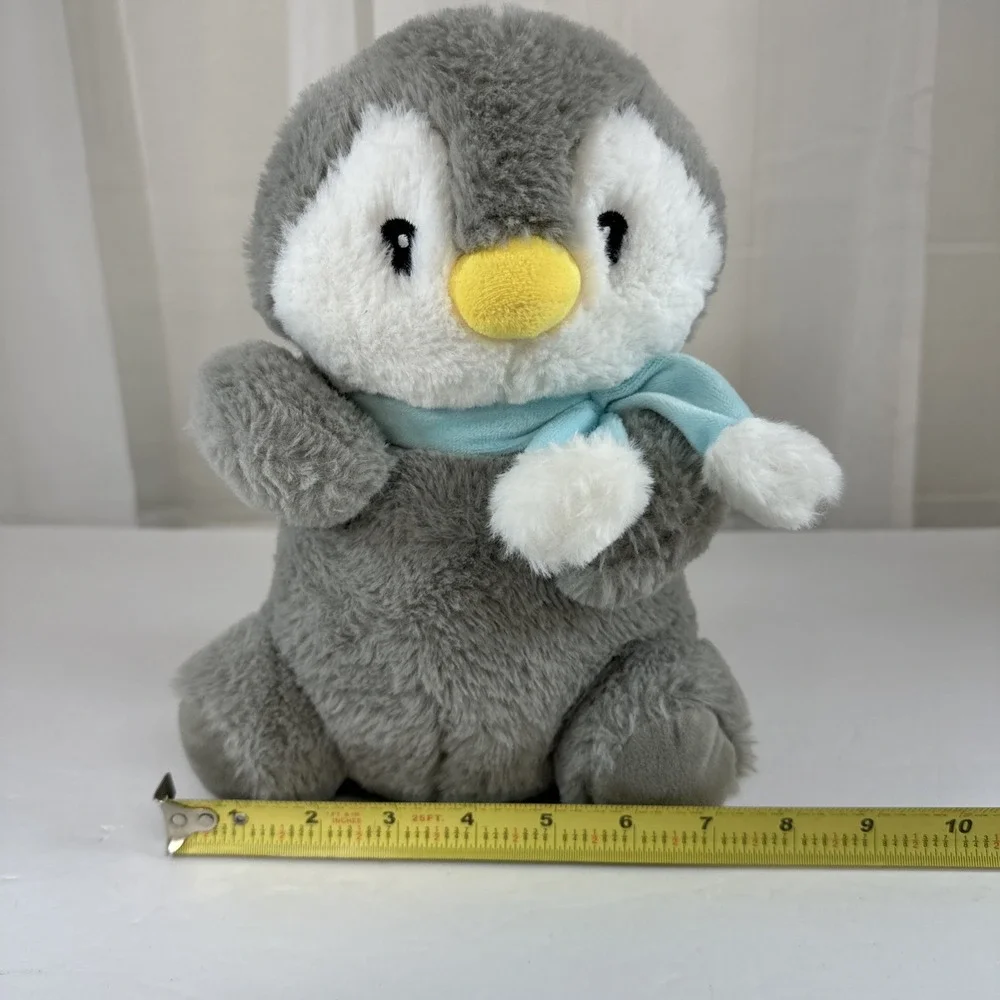 Kellytoy Gray White Penguin Plush Soft Huggable Stuffed Animal Toy 10